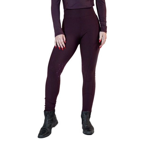 Collant d'équitation Royal Equestrian Knee Grip Burgundy