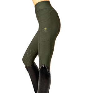 Royal Equestrian Knee Grip Riding Tights Olive