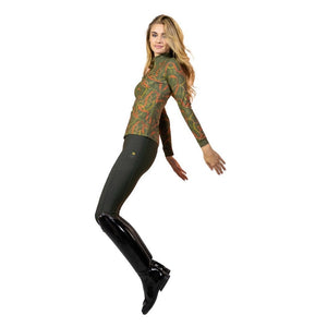 Royal Equestrian Knee Grip Riding Tights Olive