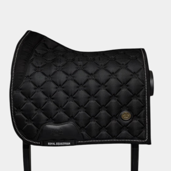 Royal Equestrian Saddle Pad Dressage Black Crystals