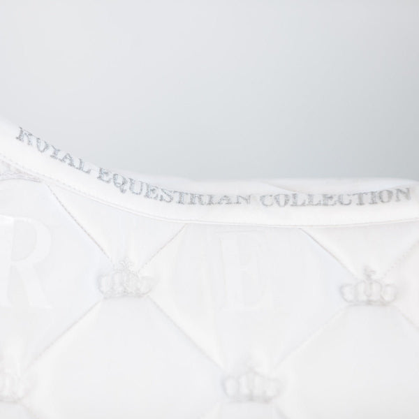 Royal Equestrian Jump Show Saddle Pad White Silver