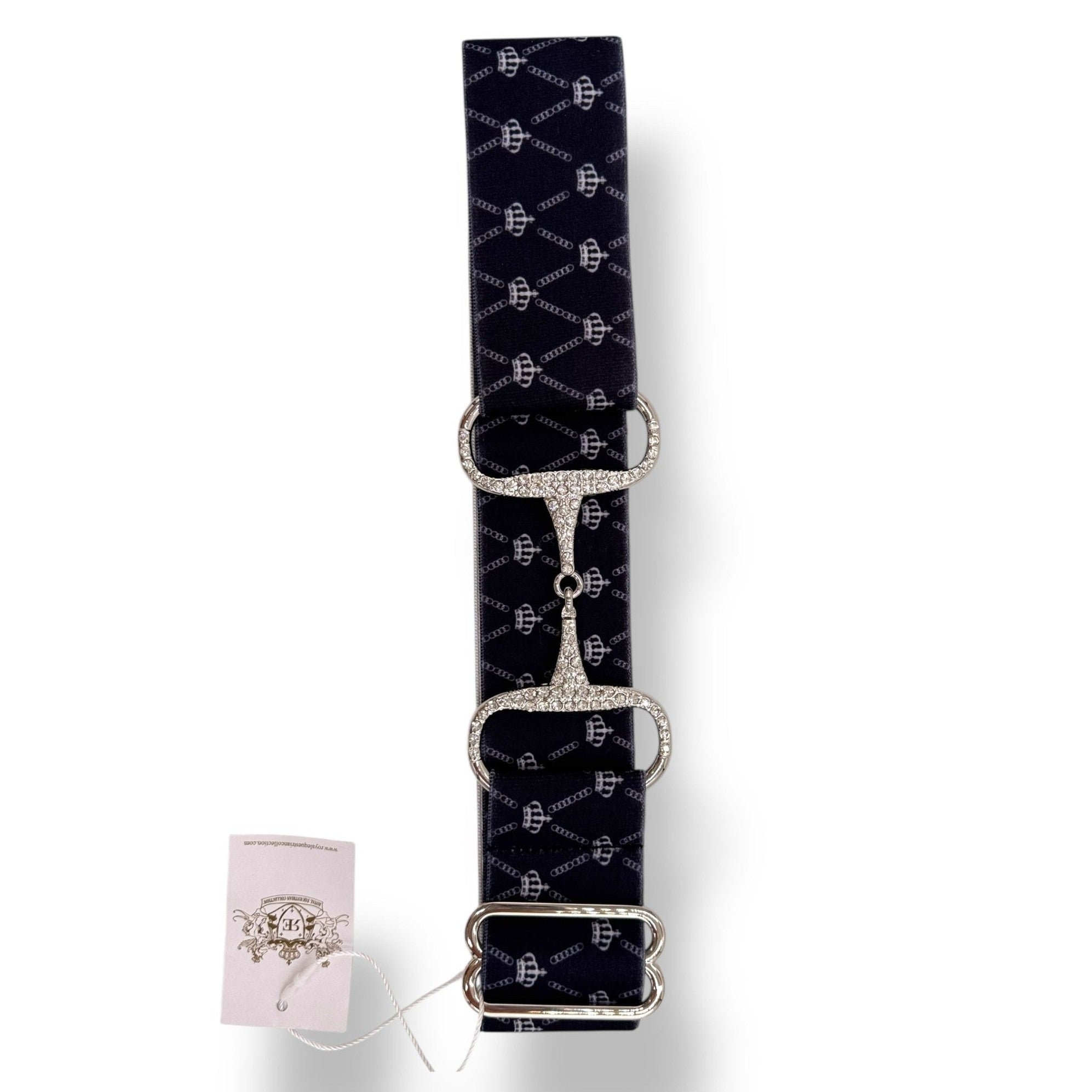 Equestrian Belt Bit Buckle Elastic Adjustable Riding Breeches Snaffle Bit Belt Elastic Signature | Royal Equestrian main image 3