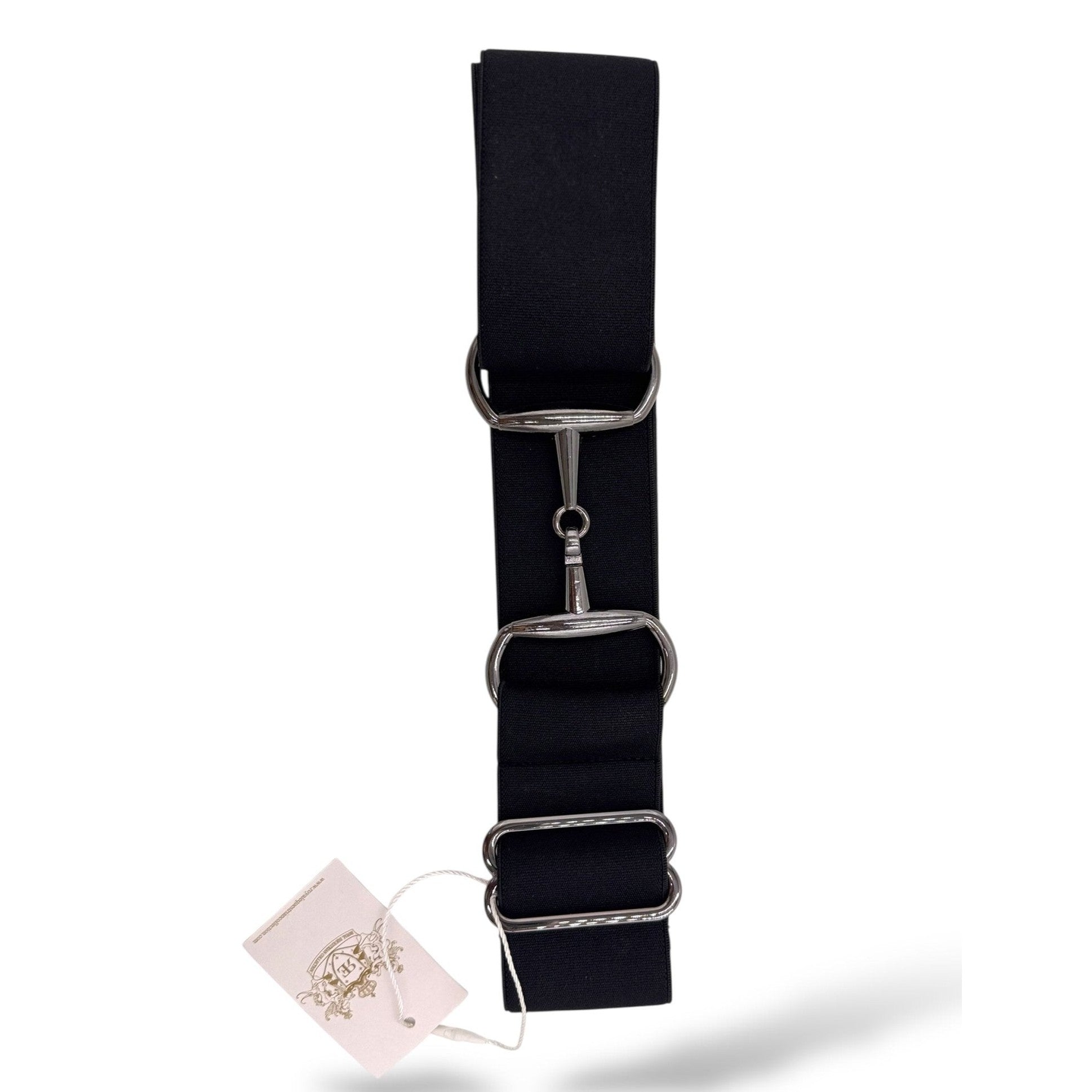 Equestrian Snaffle Stretch Belt with Metal Buckle Novella Equestrian- Snaffle Bit Stretch Belt (2  main image 2
