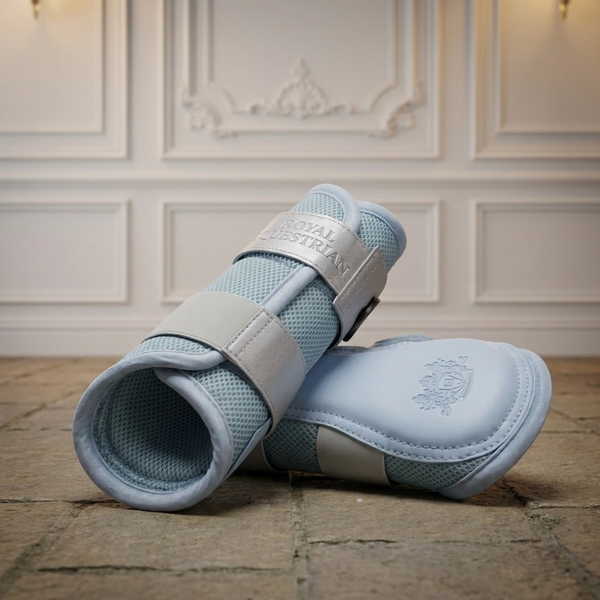 Ice Blue Silver Brushing Boots