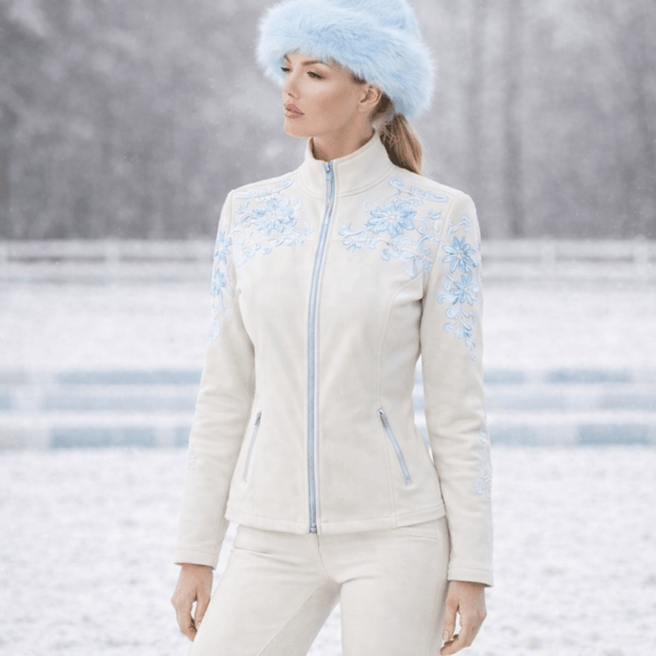 Royal Equestrian Riding Jacket Princess of the North with Lace Ice Blue
