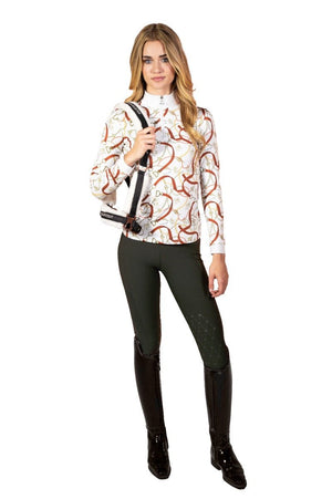 Royal Equestrian Base Layer Cavallo Le Pouvoir Sport Uv Protection Riding Top White - Royal Equestrian