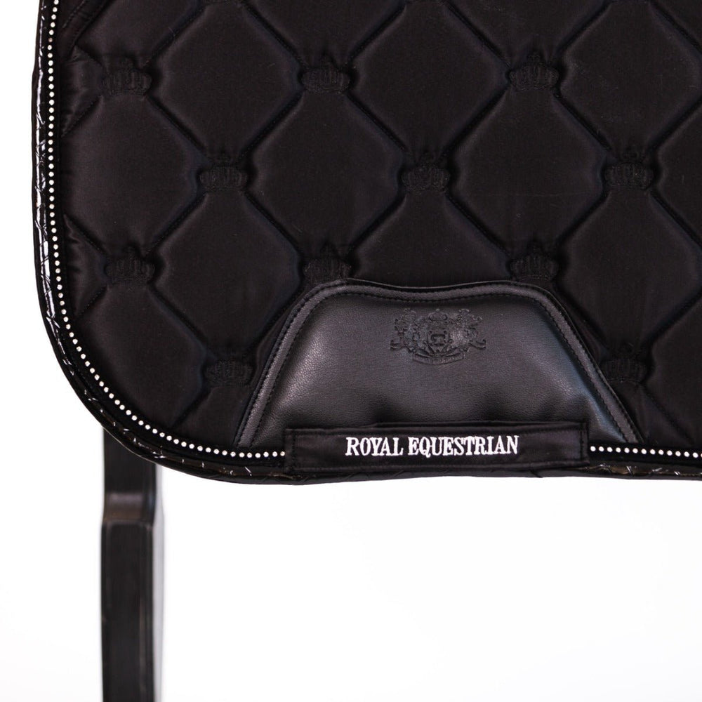 Royal Equestrian Dressurschabracke Schwarz Crystals Full - Royal Equestrian
