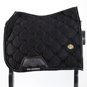 Royal Equestrian Dressurschabracke Schwarz Crystals Full - Royal Equestrian