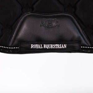 Royal Equestrian Dressurschabracke Schwarz Crystals Full - Royal Equestrian