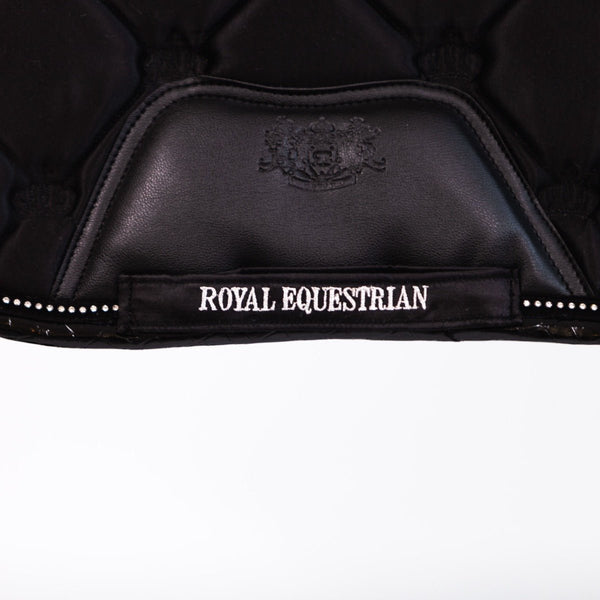 Royal Equestrian Dressurschabracke Schwarz Crystals Full - Royal Equestrian