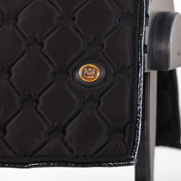 Royal Equestrian Dressurschabracke Schwarzes Leder Voll - Royal Equestrian