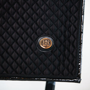 Royal Equestrian Cuscinetto per sella da dressage nero trapuntato intero - Royal Equestrian