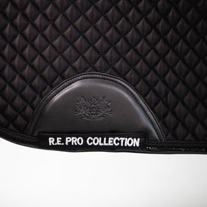 Royal Equestrian Cuscinetto per sella da dressage nero trapuntato intero - Royal Equestrian