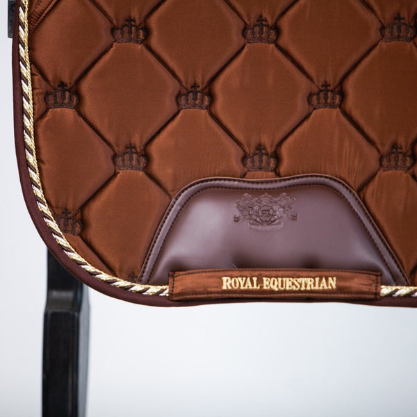 Royal Equestrian Dressage Saddle Pad Copper Full - Royal Equestrian