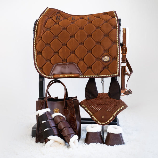 Royal Equestrian Dressage Saddle Pad Copper Full - Royal Equestrian