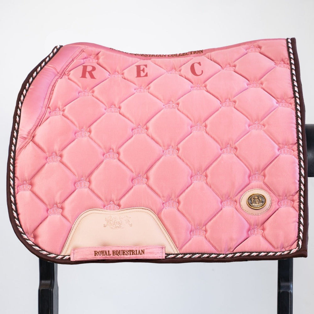 Royal Equestrian Tapis de selle de dressage rose complet - Royal Equestrian