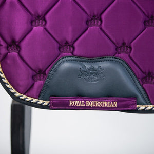 Royal Equestrian Dressurschabracke Lila Marine Voll - Royal Equestrian