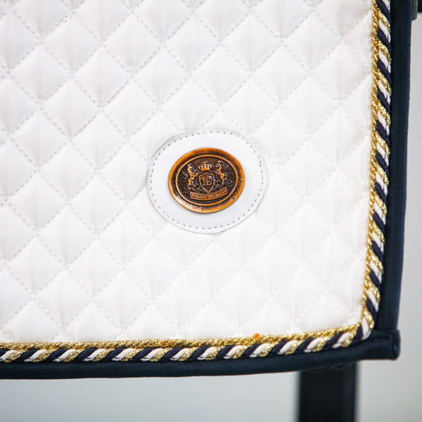 Tapis de selle de dressage Royal Equestrian White Gold Pro Full - Royal Equestrian