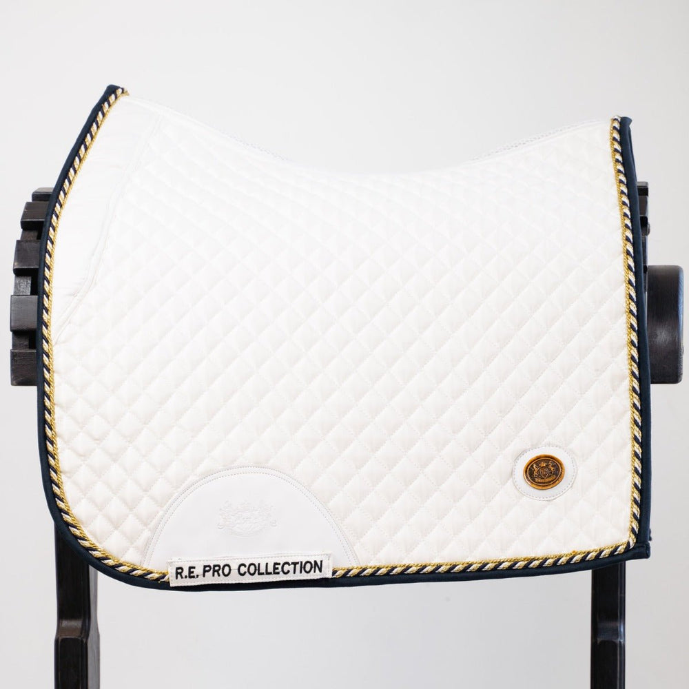 Royal Equestrian Cuscinetto per sella da dressage oro bianco Pro Full - Royal Equestrian