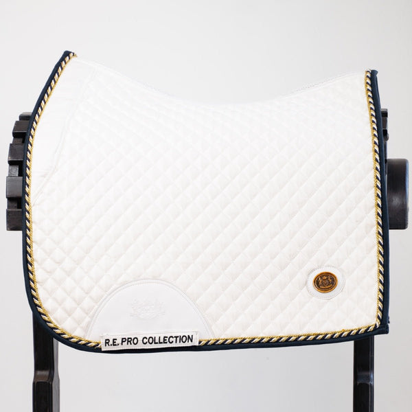 Tapis de selle de dressage Royal Equestrian White Gold Pro Full - Royal Equestrian
