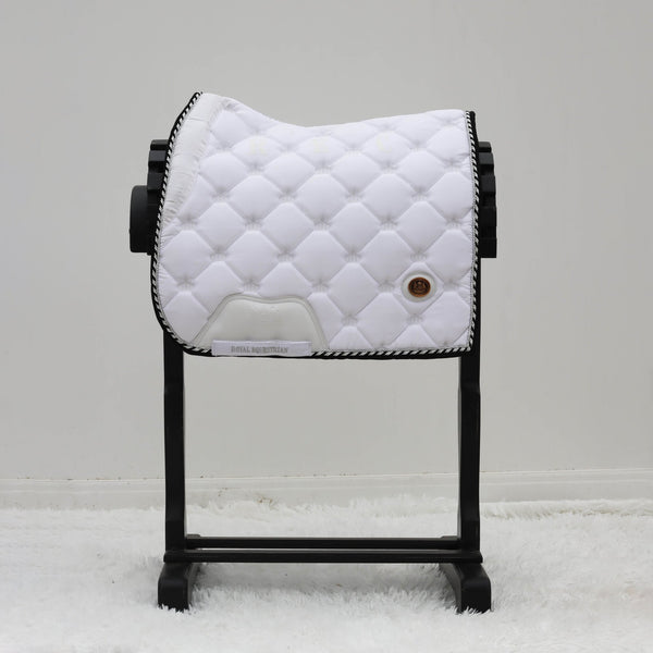 Royal Equestrian Dressurschabracke Weiß Silber Voll - Royal Equestrian