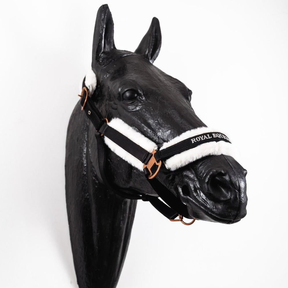 Royal Equestrian Fur kantar Black Silver Full - Royal Equestrian