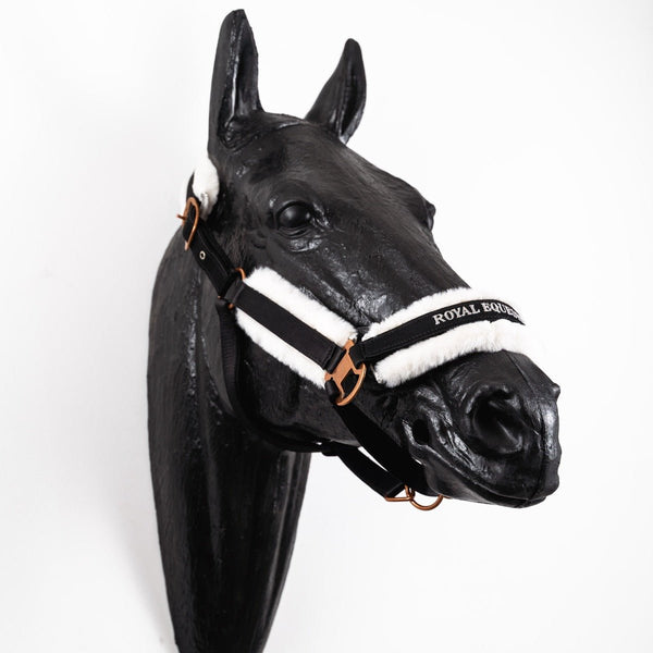 Royal Equestrian Fellhalfter Schwarz Silber Voll - Royal Equestrian
