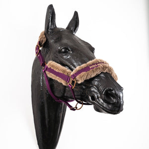 Royal Equestrian Fur Halter Purple Full - Royal Equestrian