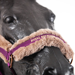 Royal Equestrian Fur Halter Purple Full - Royal Equestrian