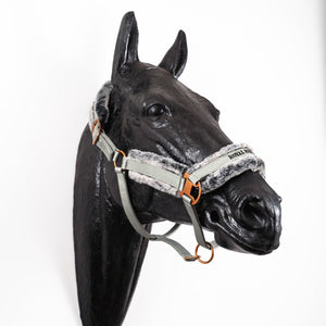 Royal Equestrian Fur Halter Silver Full - Royal Equestrian