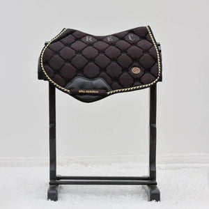Royal Equestrian Jump Saddle Pad Black Gold Full - Royal Equestrian