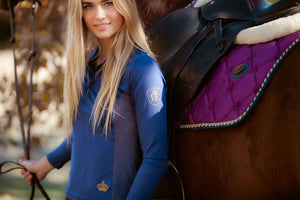 Royal Equestrian Spring Zadeldek Paars Marine Vol - Royal Equestrian