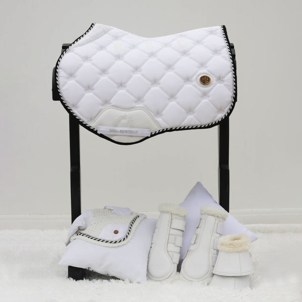 Royal Equestrian Czaprak pod siodło skokowe White Silver Full - Royal Equestrian