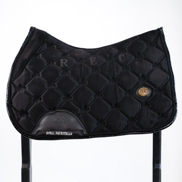 Royal Equestrian Jump Show Saddle Pad Black Crystal Full - Royal Equestrian