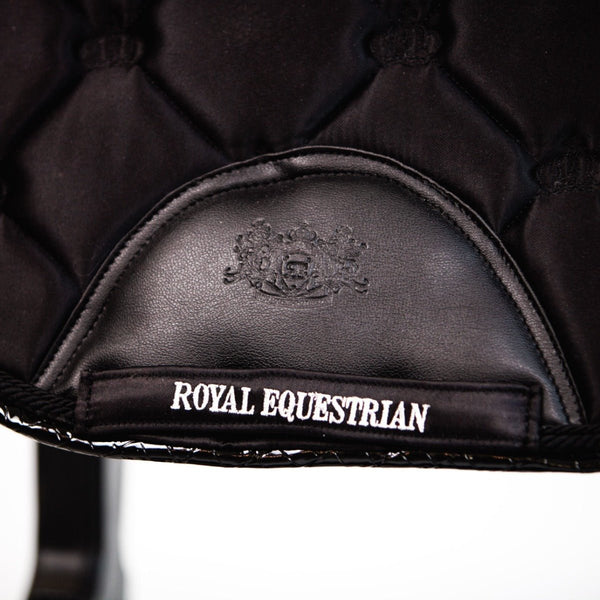 Royal Equestrian Jump Show Saddle Pad Black Crystal Full - Royal Equestrian