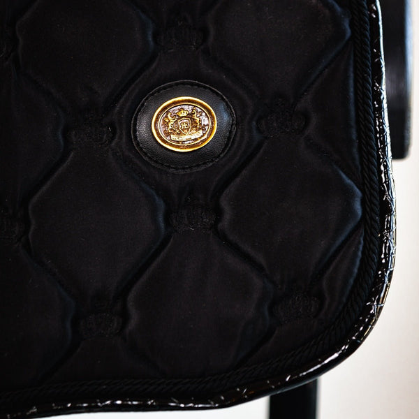 Royal Equestrian Jump Show Saddle Pad Black Crystal Full - Royal Equestrian