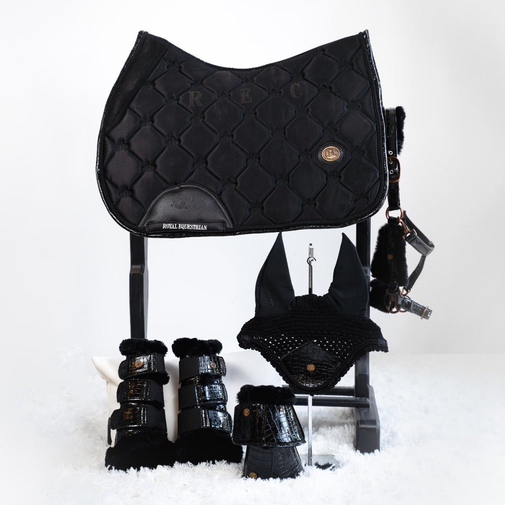 Royal Equestrian Jump Show Schabracke Schwarz Kristall Voll - Royal Equestrian
