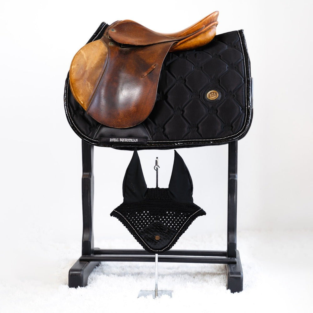 Royal Equestrian Tapis de selle Jump Show Black Crystals Full - Royal Equestrian