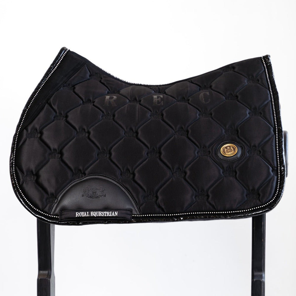 Royal Equestrian Tapis de selle Jump Show Black Crystals Full - Royal Equestrian