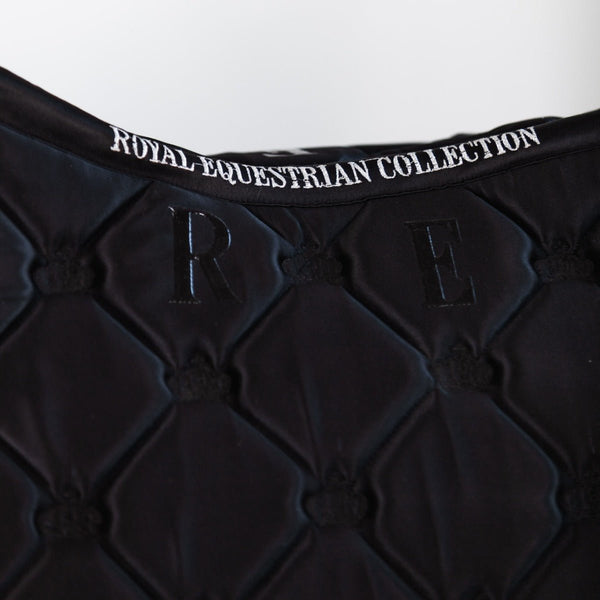 Royal Equestrian Jump Show Schabracke Schwarz Silber Voll - Royal Equestrian