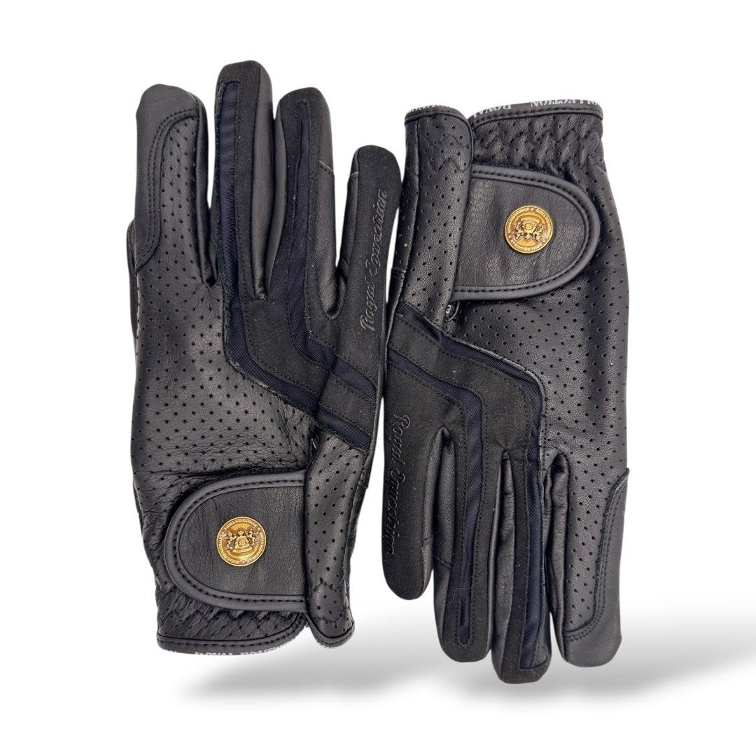 Leather Riding Gloves | Royal Equestrian | 7 / Black