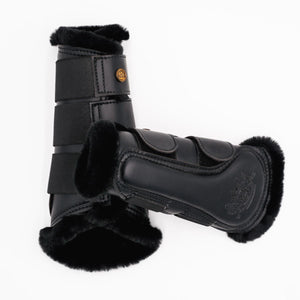 Royal Equestrian Lined Brushing Boots Black - Royal Equestrian
