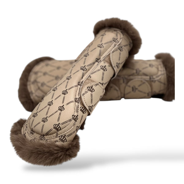 Royal Equestrian Lined Signature Regalia di Roma Brushing Boots Sand - Royal Equestrian