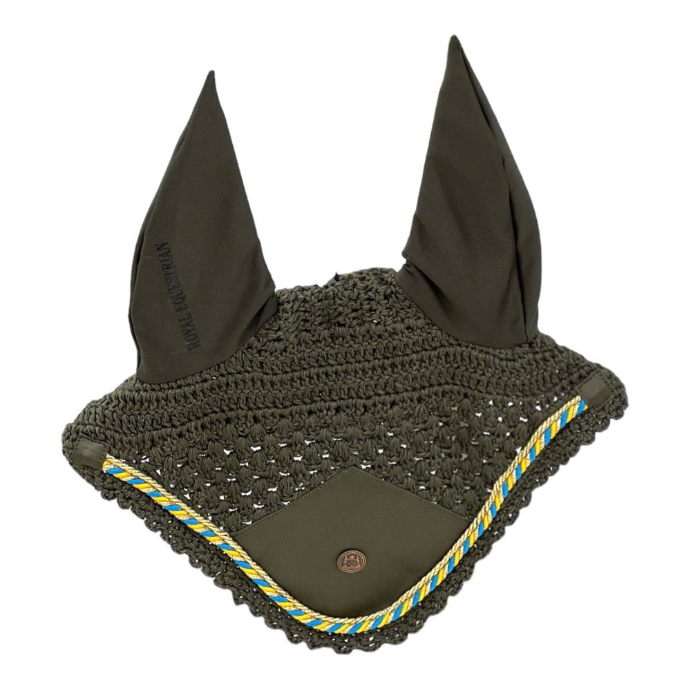 Royal Equestrian Premium Nauszniki Olive Blue Full - Royal Equestrian
