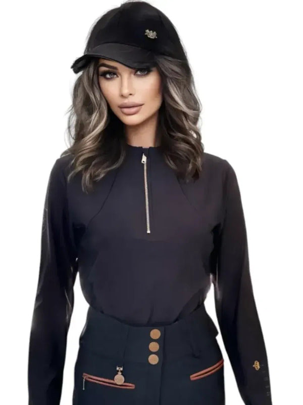 Royal Equestrian Sunshirt Base Layer Black Silver - Royal Equestrian