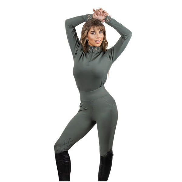 Royal Equestrian Lepouvoir Crystal Pro ridetights med knæ