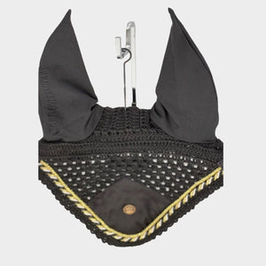 Royal Equestrian Premium ørehat sort guld fuld