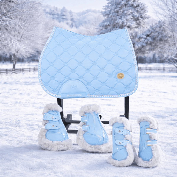 Royal Equestrian sadelunderlag Jump Ice Blue