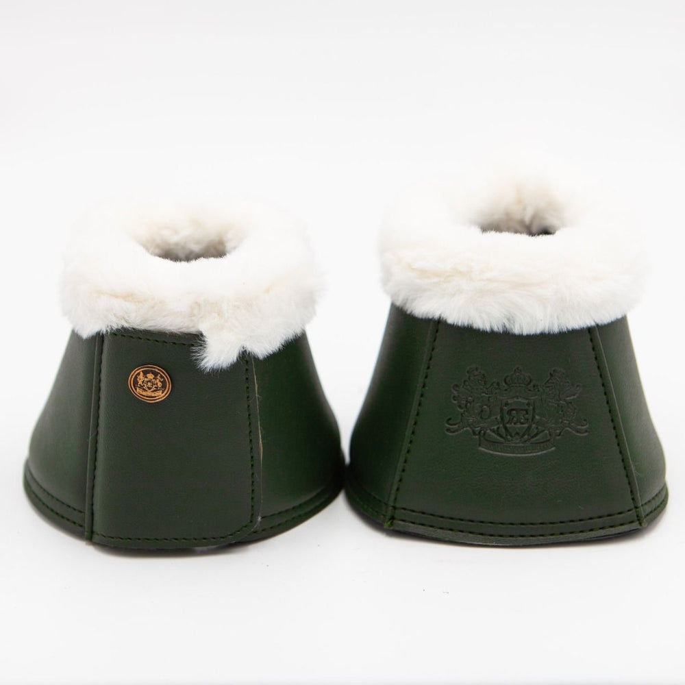 Royal Equestrian Premium Bell Boots Olive White