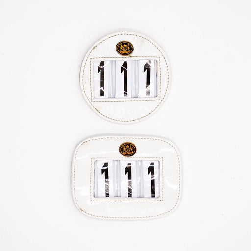 Royal Equestrian sadelunderlag nummerholder - hvid